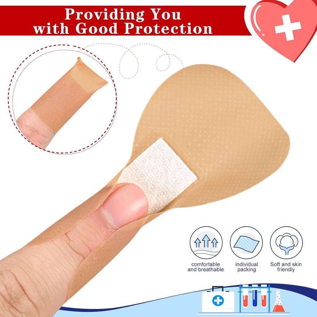 VAIPI 880 Pack Bandages Variety Pack Waterproof Fingertips Bandages Various Sizes First Aid Supplies Assorted Adhesive Fabric Bandages Bulk
