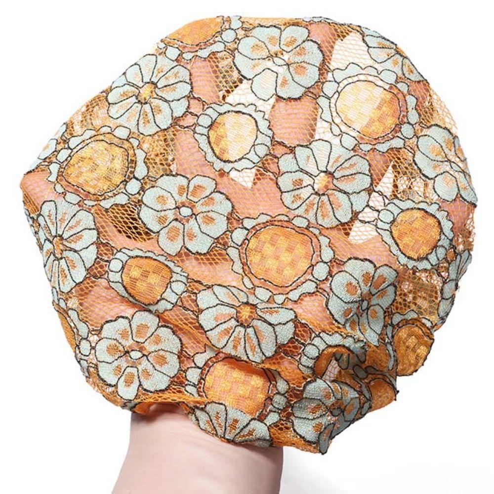 Non Slip Mesh Flower Headband Hair Hoop Wide Side Head Wrap Temperament Lace Hairbands Daily