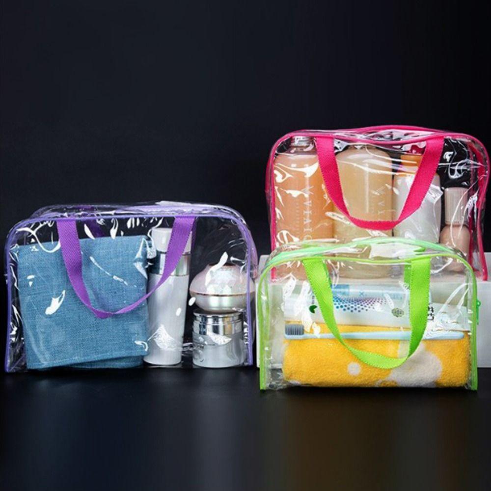 Floral PVC Wash Bags Waterproof Clear Makeup Pouch High Quality Beauty Case Toiletry Bag