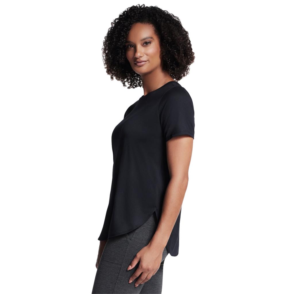 Skechers T-shirt Tunica Godri Swift, T-shirt nera da donna