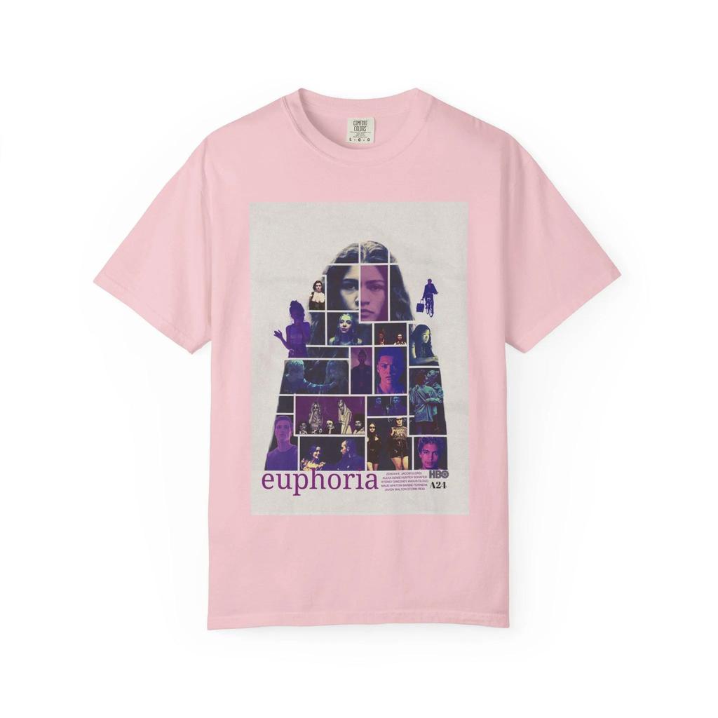 Retro Euphoria A Movie Poster TShirt s YK Aesthetic Euphoria TV Show Zendaya Fans Tee Unisex Loose Fit Casual Tshirt