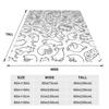 Cat Blankets for Cat Lovers Black and White Cat Print Blanket for Girls Women Soft Blanket for Bed Couch Sofa Chair