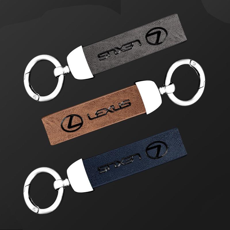lexus Car Vintage Leather Keychain Zinc Alloy Keyring For RX330 IS250 Ct200h ES300h RX350 IS300h UX Key Holder Pendant Ornaments