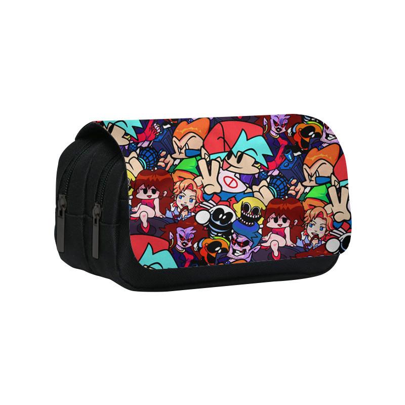 Friday Night Funkin Pencil Case With Nylon Material And Spacious Storage For Students
