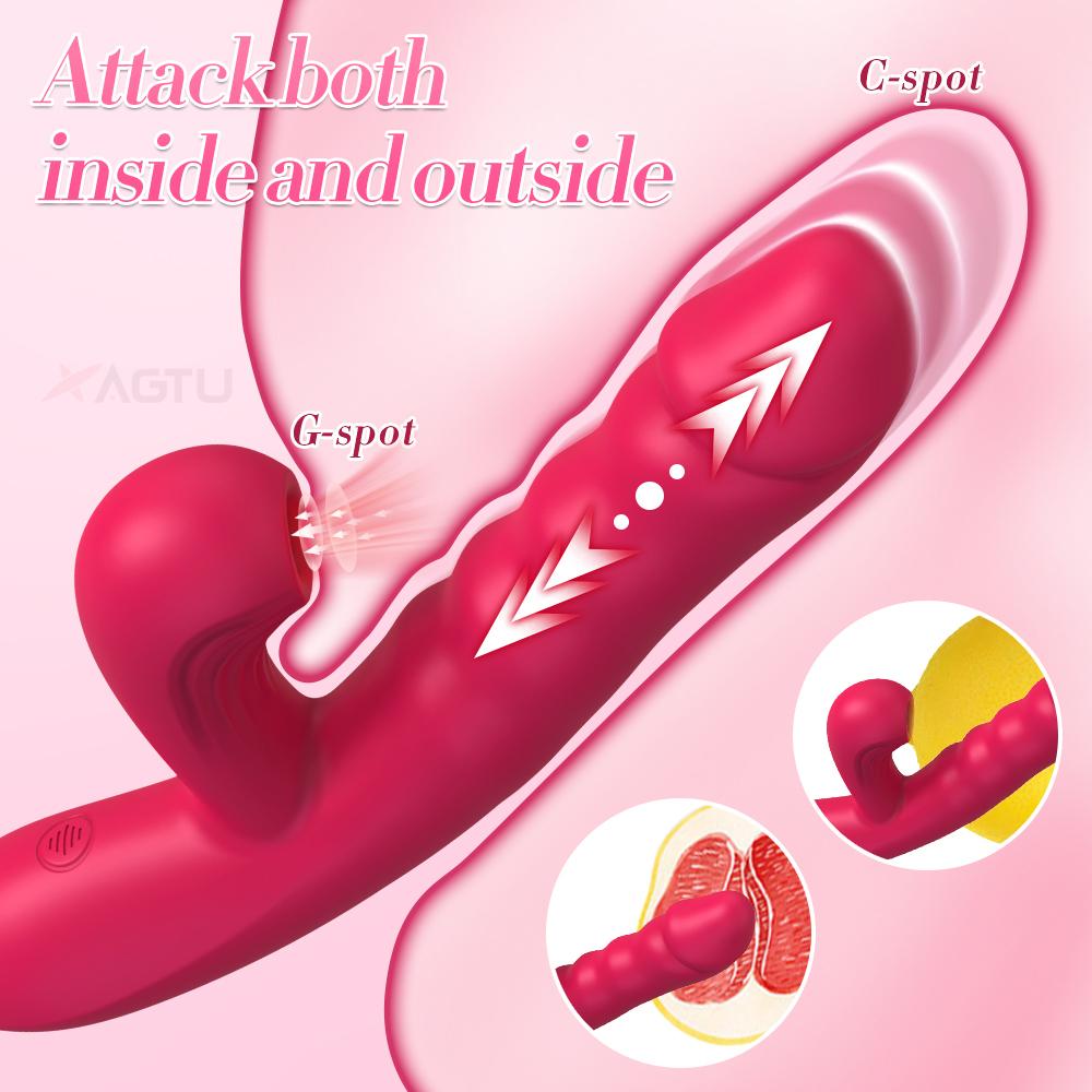 Sucking Dildo Thrusting Vibrator with Female Masturbation Clit Sucker Clitoris Vacuum Stimulator Adult Goods Sex Toys for Women