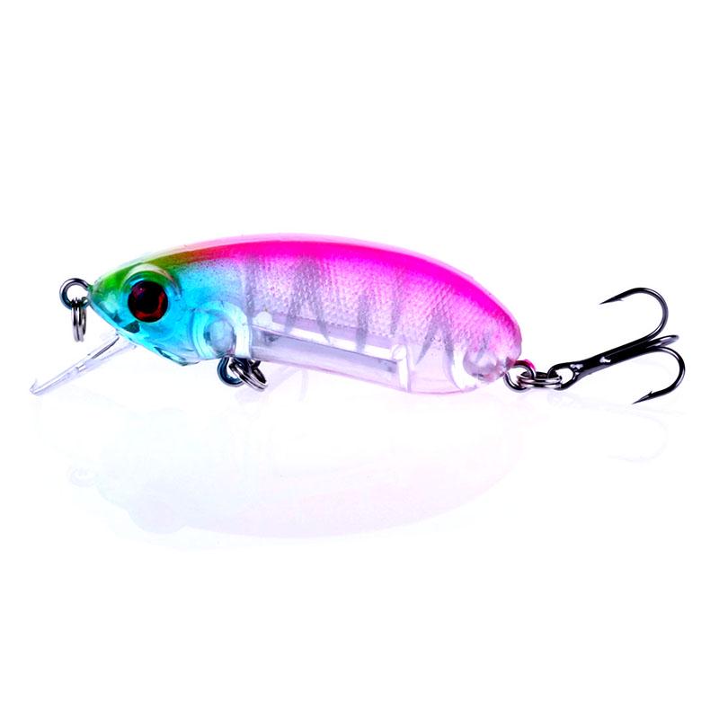 HENGJIA 1Pc Fishing Lure Minnow Floating Bait Plastic Bass Lure Hard Wobbler Fishing Gear