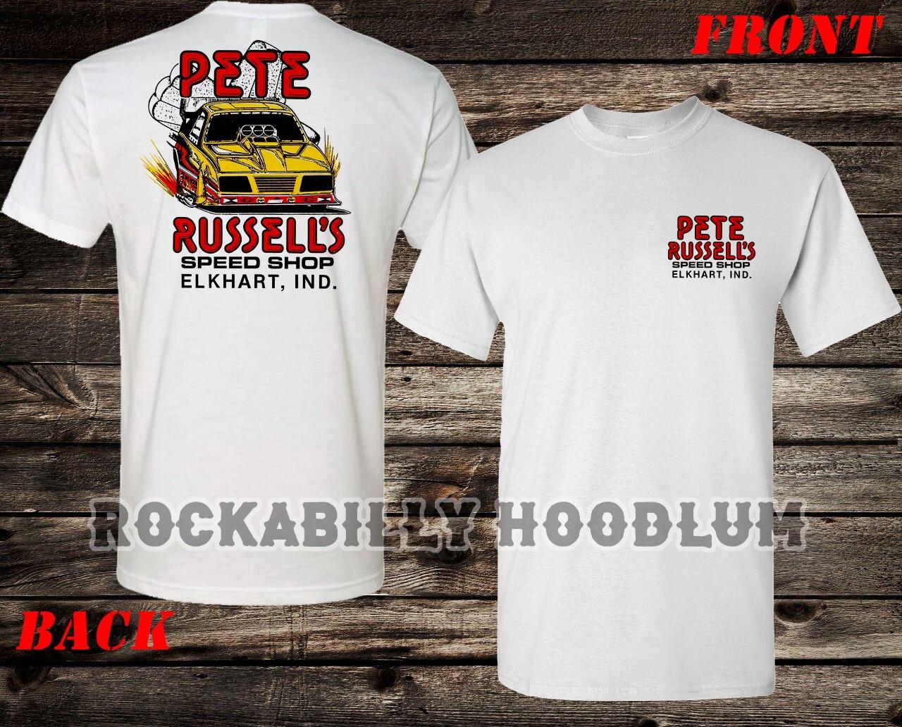 Hot Rod Tee T Shirt Drag Race Racing Nostalgia Pete Russells Speed Shop Indiana L