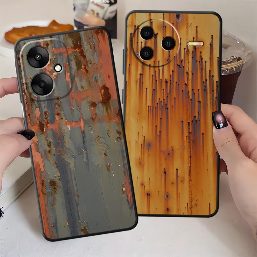 Retro Rust Marks Case for Xiaomi Redmi 9A 9C A5 A1 A2 Plus 10 K40 K50 Gaming 13C 12C K60 9T 12 Funda Phone Cover