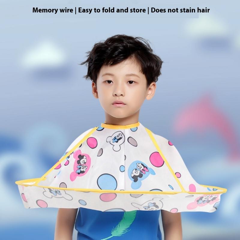 1 Piece Children Colorful Hair Cutting Cape Salon Hairdresser Cloak Umbrella Cloth Foldable Kids Hairdressing Apron