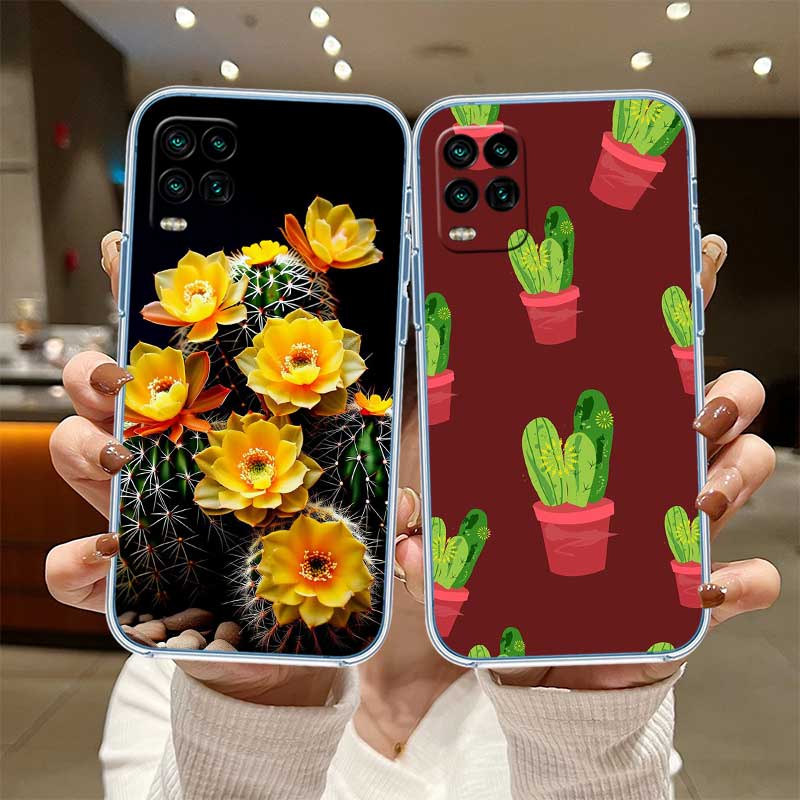 UP49 Watercolour Cacti Transparent Phone Case for Motorola Moto G7 G8 G9 G84 G85 G73 G24 G15 Z2 Play Power Plus