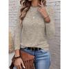 Women's T-shirt 3D Printing Green Plant Print Fashion Long Sleeve Round Neck Regular Top Holiday Weekend Spring and Autumn Y2K