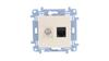 Simon 10 Antenna + Computer Socket Type F + Rj45 Cat.5E Cream Casfrj455.01/41