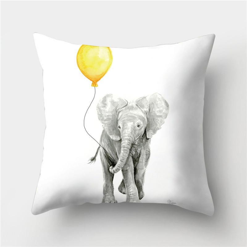 45x45 Polyester Kissenbezug Gelb Geometrisch Dekorativer Kissenbezug Wurfkissen Sofa Heimdeko