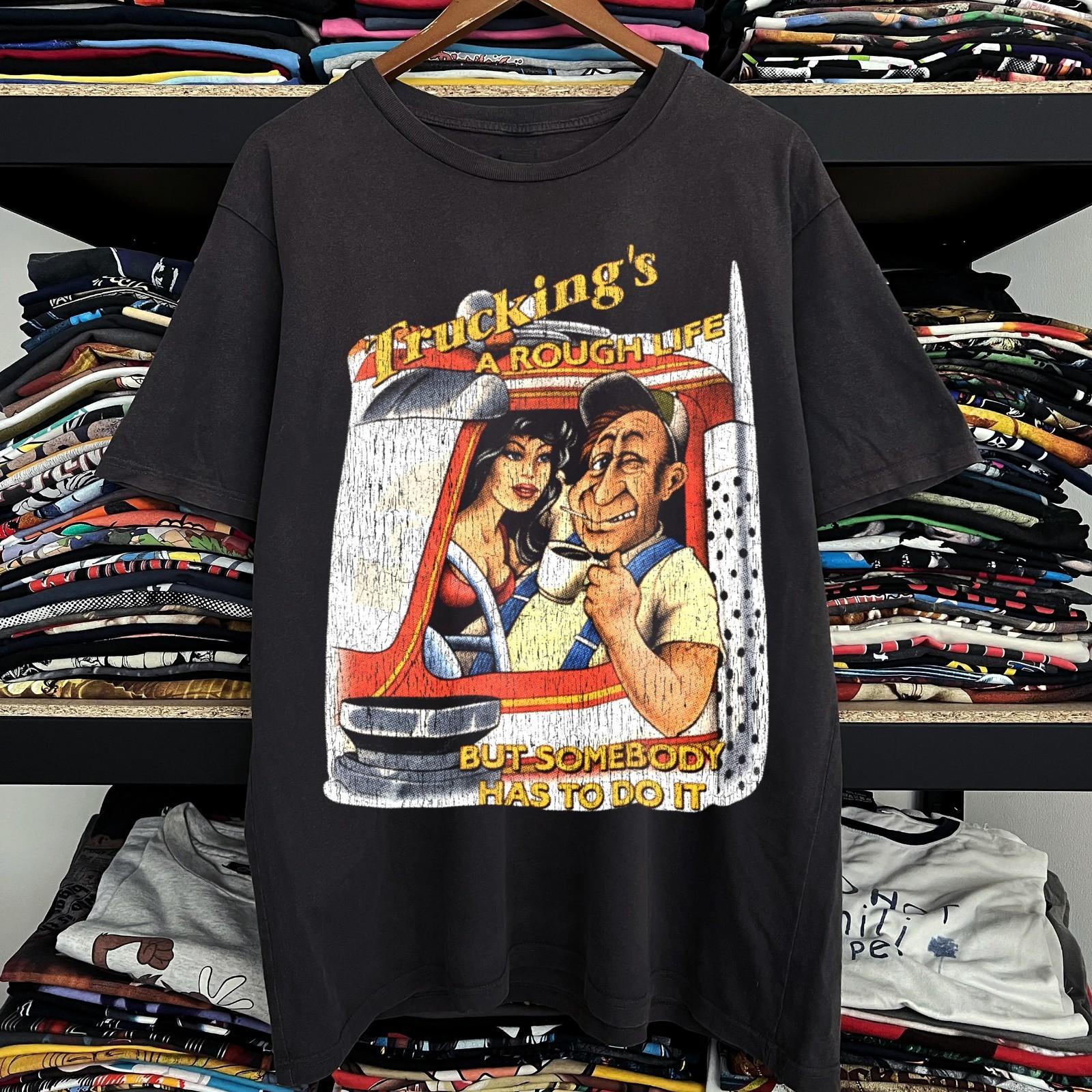 Trucking Aged T-Shirt Black M S