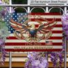 Piatto 2D, 1 pz "250 Anni di Libertà 1776-2026" Aquila Americana Segno in Alluminio 12x8 Pollici - Bandiera USA e Aquila Calva Design Patriottico, 250° Anniversario USA