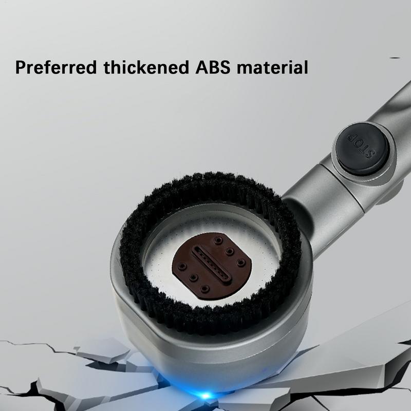 Shower Head with Handheld 5 Spray Modes Powerful Rain Showerhead with Brush Bathroom Rain Showerhead Detachable Heads