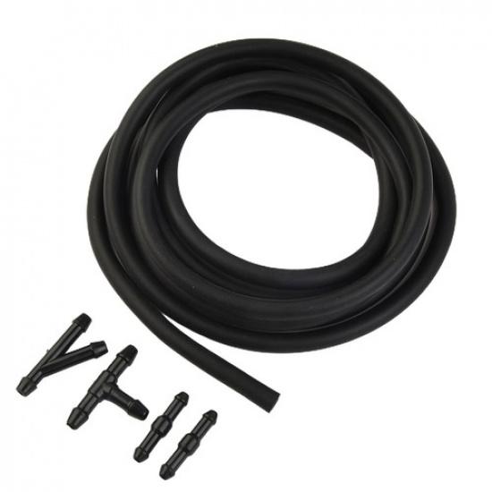ABS Plastic+Rubber 1*2 M Hose 4X Hose Connectors For Windscreen Washer