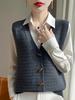 Women's Cable Knit Cardigan Vest - Autumn/Winter Japanese Style Layering Sweater, Sleeveless Shawl Outerwear.
