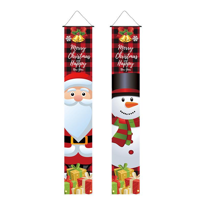 Christmas Nutcracker Couplets Door Curtain Flags | Festive Porch Decor
