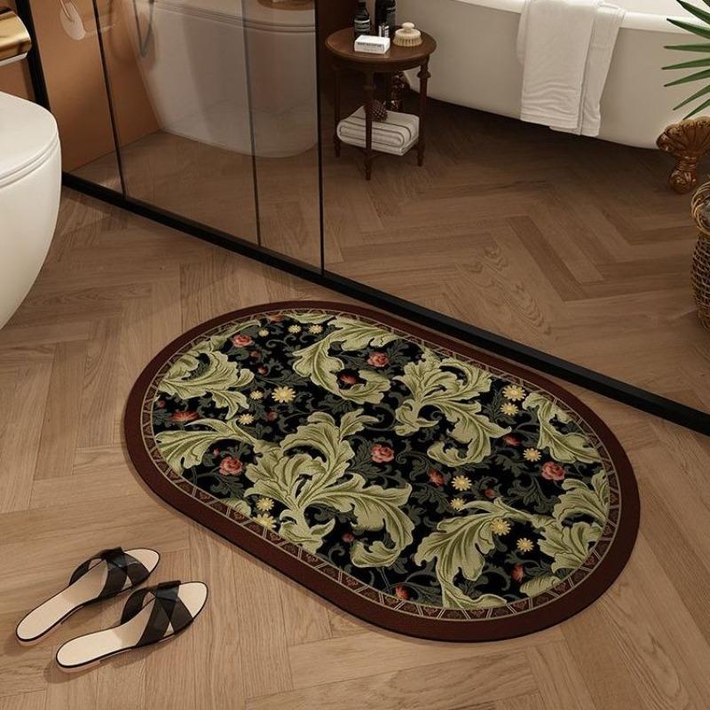 American bathroom floor mat toilet diatom mud water absorption quick drying foot mat non-slip