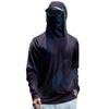 Men's Summer Gradient Color Geometry Quick-drying Long-sleeved T-shirt Sun Clothing Fishing Fitness Sports Hooded Long-sleeved Top