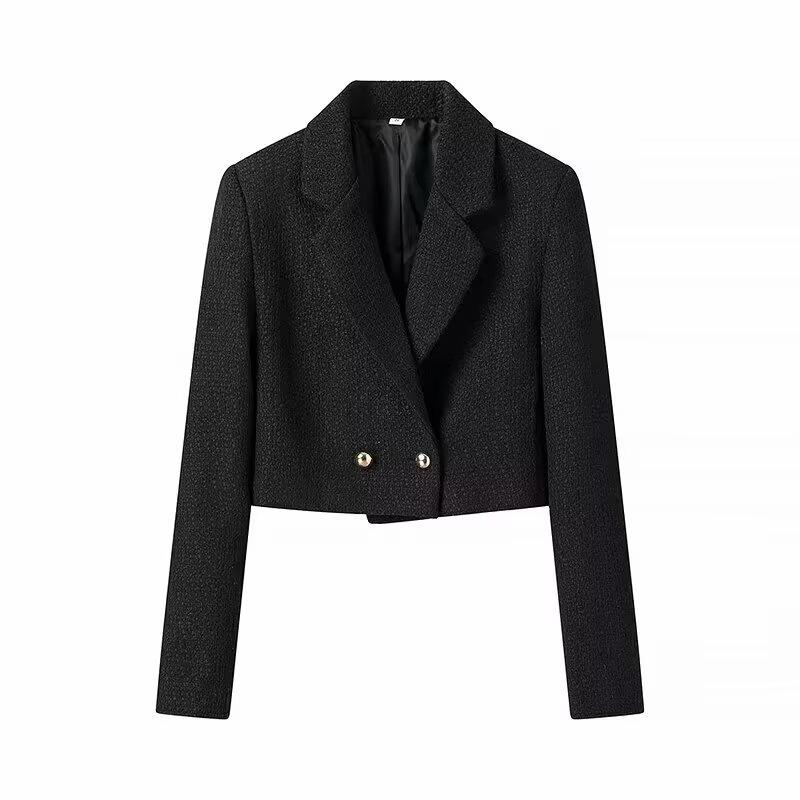 

2024 Autumn/Winter Women s Chunky Texture Short Jacket - Street Fashion Small