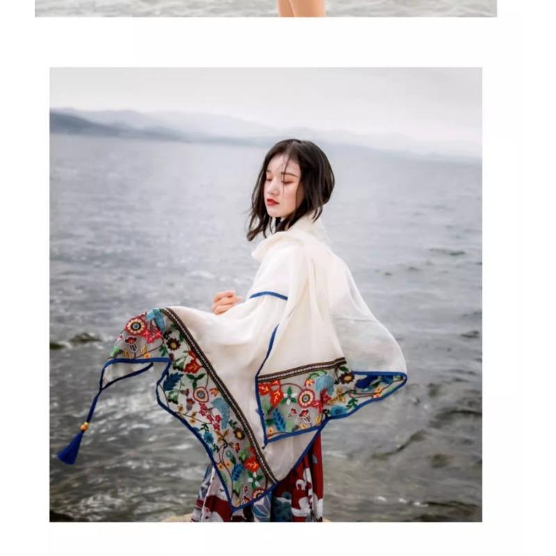 Thin Summer Ethnic Style Scarf For Travel Photo Shoot