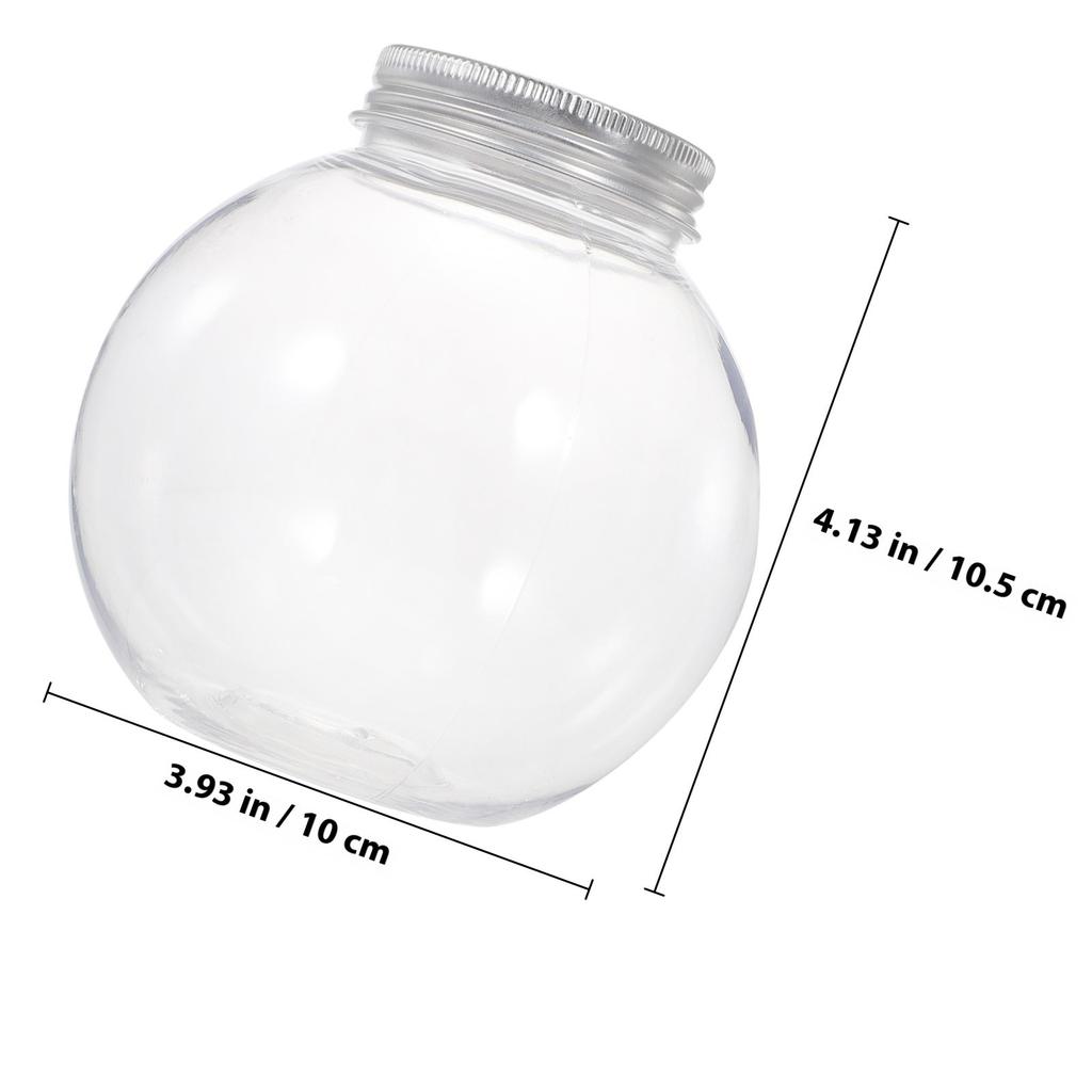5Pcs Round Candy Jar for Christmas Party Favors Treats Storage Container Gift Packaging Box Holiday Dessert Display