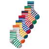 Ex Store Childrens/Kids Striped Cotton Socks (Pack of 7)