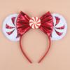Neues Weihnachts-Mausohren-Stirnband für Mädchen Einheitsgröße Pailletten Schleife Haarband Festival Party DIY Haarschmuck Boutique