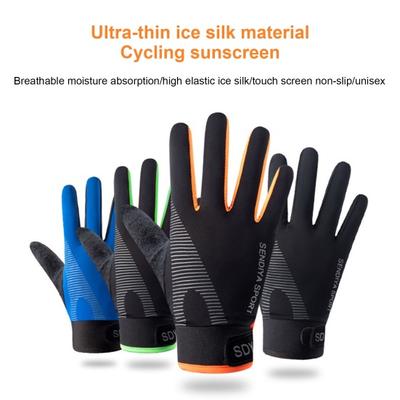 1 Pair Anti-slip Palm Ridding Gloves Touch Screen Adjustable Fastener Tape Warm Outdoor Sport Unisex Wear-resistant Gloves Cycling Accessories
