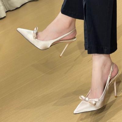 Fashion New Style Women's Sexy Sandals Elegant Patent Leather Pointed-toe High Heels Comfortable Banquet Thin Heel Sandals Zapatos Mujer