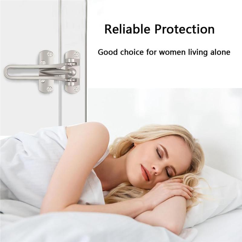 ABGR-Home Security Door Locks Children's Room Door Locks Security Door Buckle Thickened Solid Zinc Alloy Night Lock