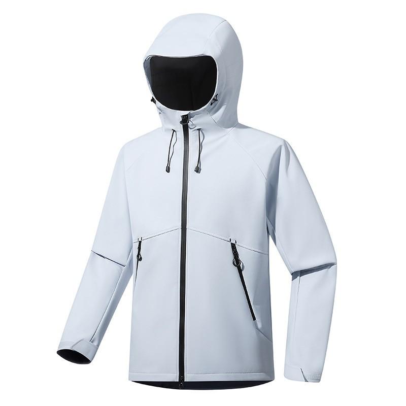 Unisex Frühlings Softshell Kapuzenjacke - Winddicht, Wasserdicht, Atmungsaktiv, Einlagiges Fleece für Bergsteigen