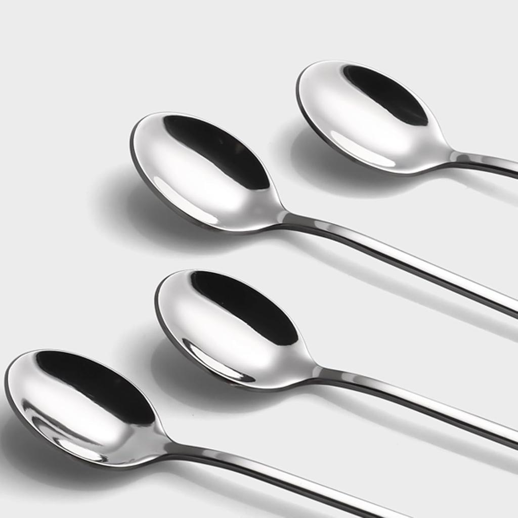 Stainless Steel Long Handle Iced Tea Spoons, Stirring Spoon, Ice Cream Spoon, 8.78-Inch/22.M Long Teaspoons for Stirring Coffee, Mixing Cocktail,
