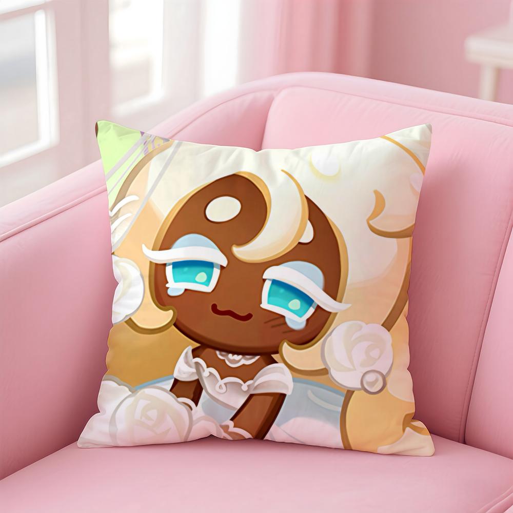 C-Cookie Run K-Kingdom Cushion Cover Home & Car Multi-Scene Pillow Cover - Reversible, Soft & Durable for Daily Use