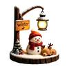Ambient Lighting for Bar Christmas Santa Claus Reading Lantern, Snowman Elk LED Night Light with Warm Bedside Kids Room Glow, USB Resin Tabletop Decor