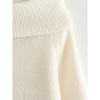 Women Fashion Solid Off Shoulder Sweater Long Sleeve Knitted Pullover Sweater Autumn and Winter Female Casual Knitwear Chic Top