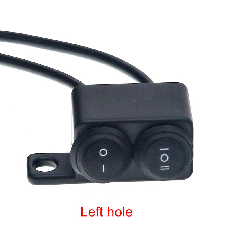 LMoDri Motorcycle Handlebar Switches On/off Button Connector Push Dual Button Waterproof Switch For Motorbike ATV Scooter