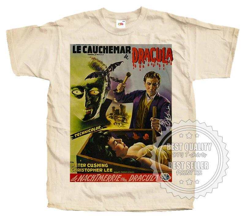 

Horror of Dracula T SHIRT Tee v9 Horror Poster Vintage Natural sizes S - 5XL S