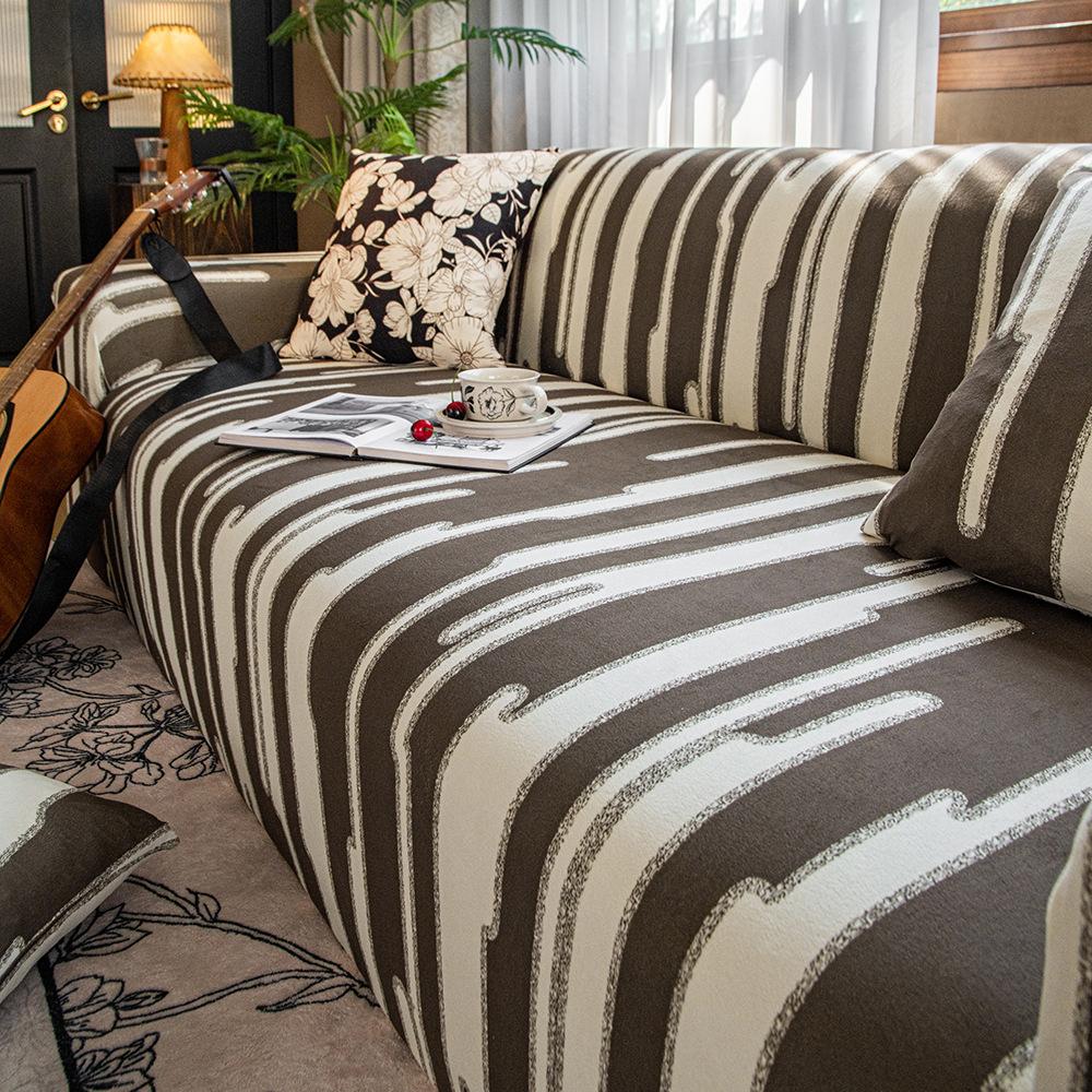 Stretch Living Room Jacquard Sofa Cover L-shaped Jacquard Thick Sofa Cover 1/2/3/4 Seater Corner Sofa Cover