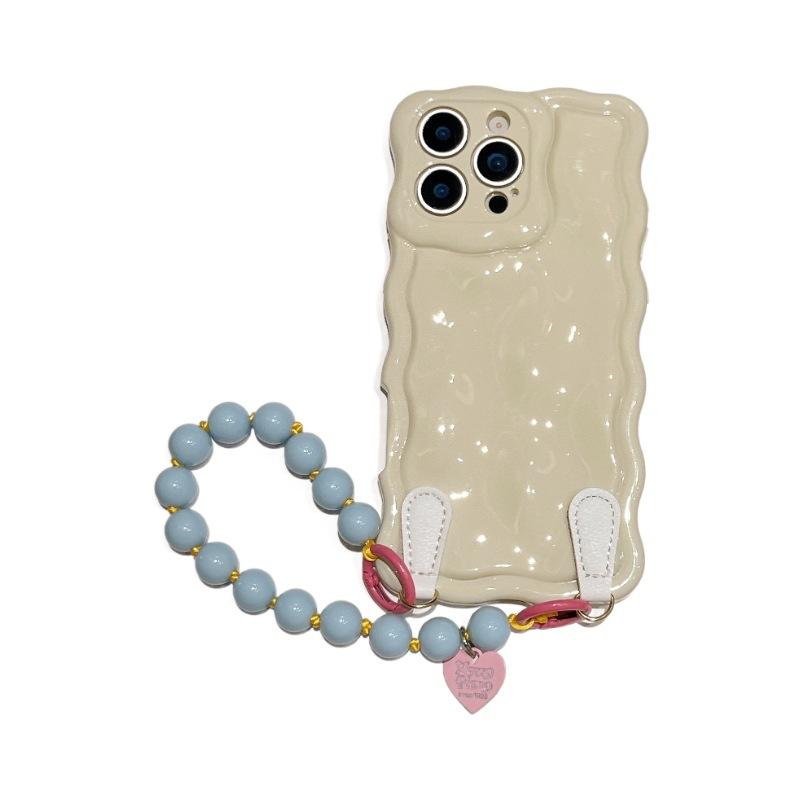 Candy color hanging chain wavy case for iPhone16Pro max mobile phone case Apple 17 soft case 14/13