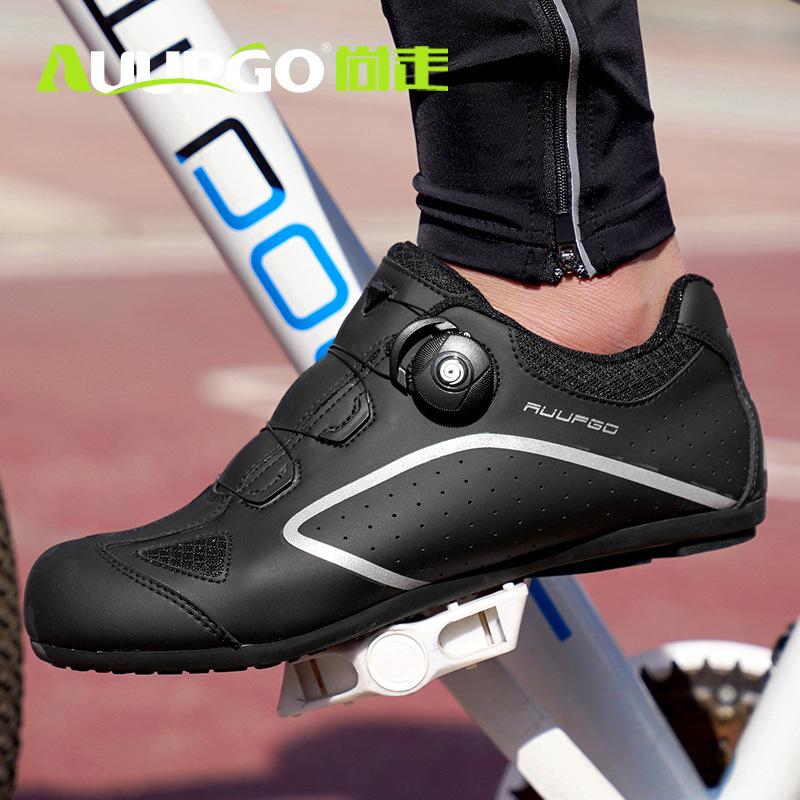 Original Auupgo 2024 New Cycling MTB Shoes Route Cleat Road Bike Speed Flat Sneaker Racing Women Bicycle Mountain Spd Biking