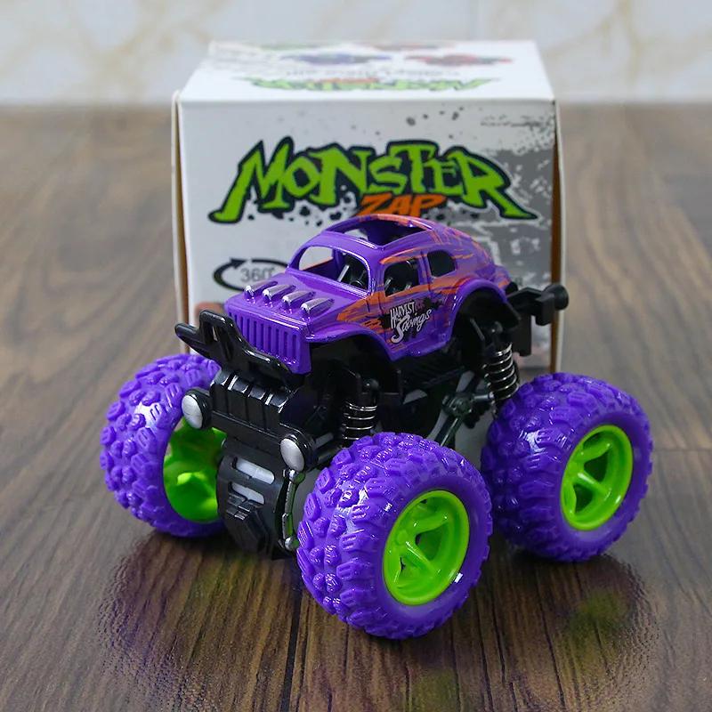 Friction Powered Monster Trucks for Boys Push and Go Vehicles Toy Inertia Vehicle Stunt On-Road Vehicle Great for Birthday Gift