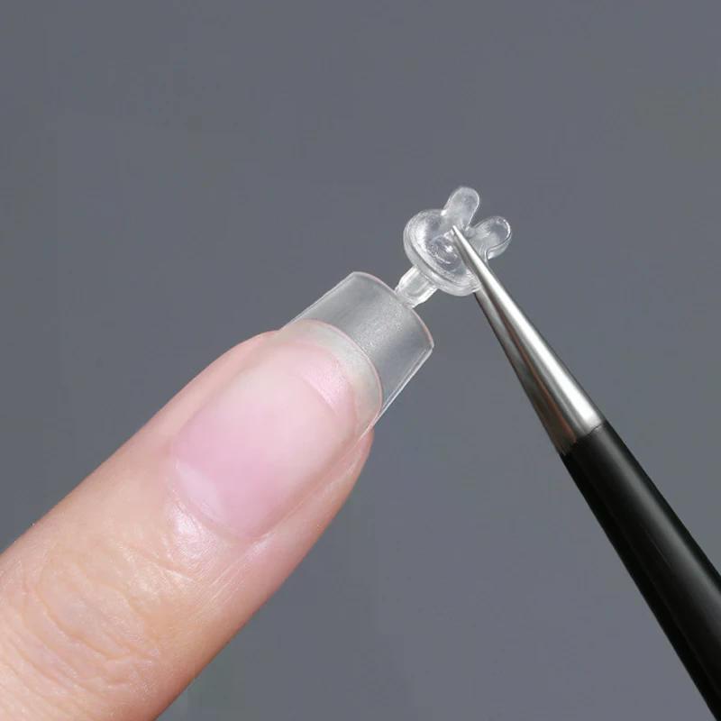 Clear False Nails Super D Arc Long Nails Press On Nail Full Cover Gel Tips Nail Art Capsule Nail Extensions Nail Art Salon DIY