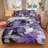 3Pcs Purple Aesthetic Collage Bedding Sets For All Sizes New 3D Printed Bed Cover Comforter Duvet Cover Pillowcase Bedroom Decoration