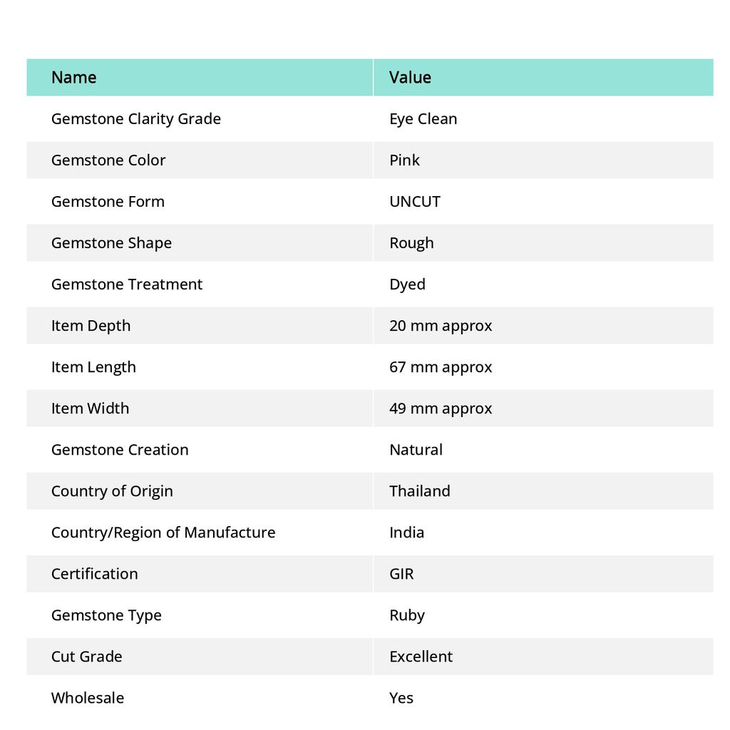 NATURAL Pinkish Ruby UNCUT ROUGH Huge Size 583.35 Ct CERTIFIED Loose Gemstone AM-245