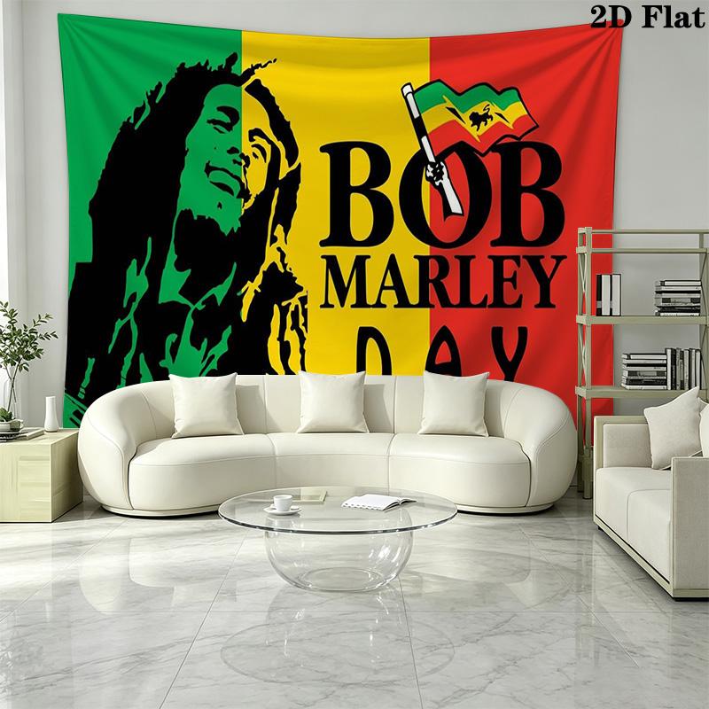 Bob Marley Poster Wall Tapestry Aesthetic Wall Hanging Printed Fabric Blanket Decorative Tapestries for Bedroom Living Room Home Decor