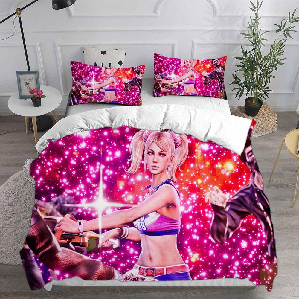 Lollipop Chainsaw Bedding Sets Bed Cover Comforter Duvet Cover Pillow Case 2-3 Pieces Sets Kids Adult Bedroom Decoration