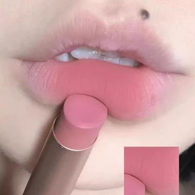 Samtmatte Lippenstifte Feuchtigkeitsspendend Nude Aprikose Lippen-Tint Nicht abfärbend Lipgloss Lippenstift Kosmetik Make-up Wasserdicht Langanhaltend